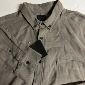 14th & Union Mens XL Trim Fit Button Down Shirt Casual Long Sleeve Gray